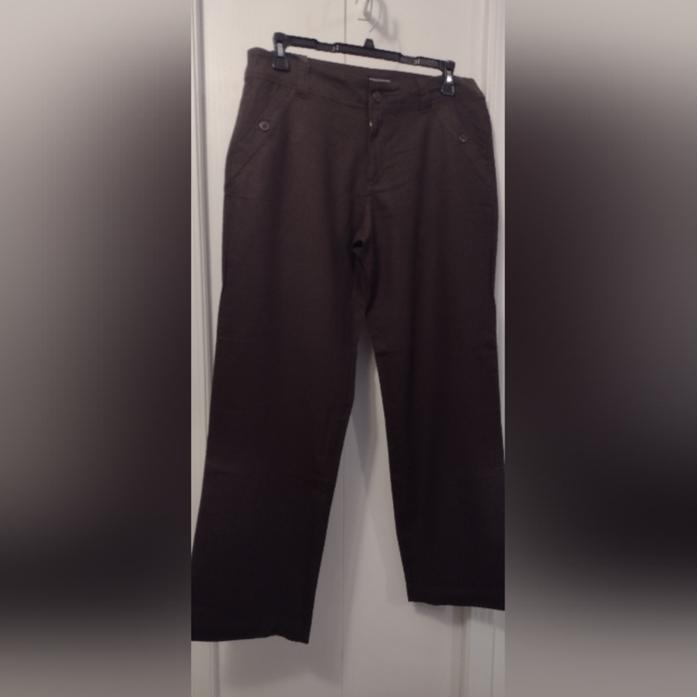 NEW Linen blend Original Nicole Miller wide leg pants size 12
